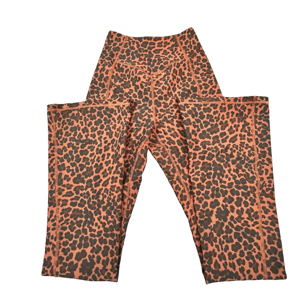 Spiritual Gangster x Kendall Toole flare high waisted leopard print leggings Sm